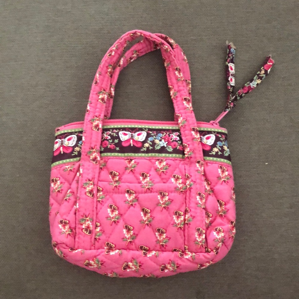 Pink floral Vera Bradley mini purse